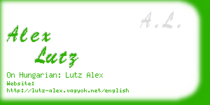 alex lutz business card